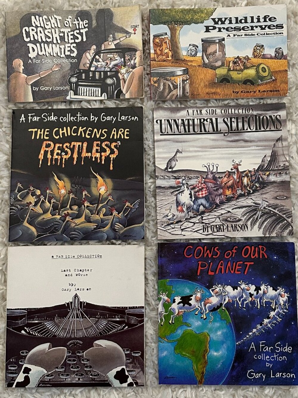 Vintage 80s/90s Lot of 6 The Far Side Books by Gary Larson Comic Humor Funny